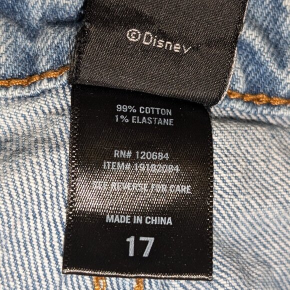 Disney Bambi & Thumper Mom Jeans Hot Topic Disneyland Spring Jrs Size 17 - Picture 5 of 7